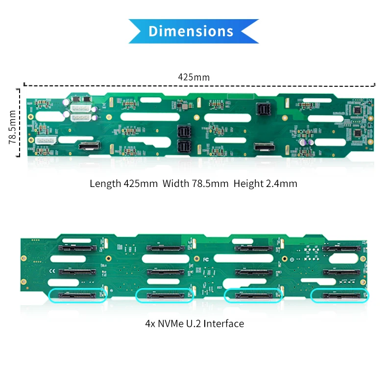 2U 12-bay Rackmount Chassis with Straight-through 4NVMe Backplane CC3K12-12S04N