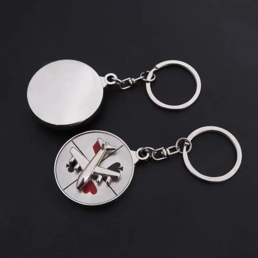 カスタマイズされたロシアのルーレットキーホルダー回転クリエイティブスコアコンパスキーホルダー