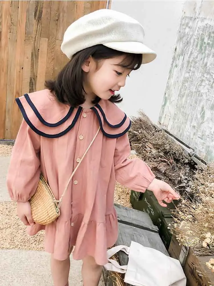 Alibaba.com: MUENJOY-KC104 Preppy Baby Girl Dress, Long Sleeve, Knee-Length  with Ruffles: Access a vast quantity of in-stock items for seamless trading