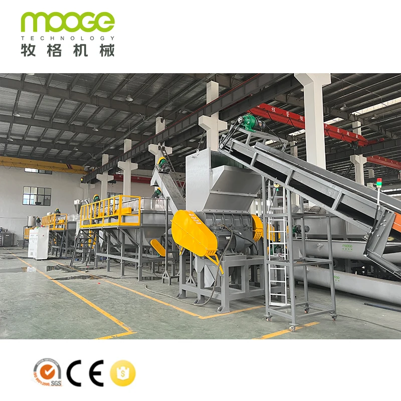 Shredder Plastic Bottle Crushing Machine LDPE HDPE PE PP Bottle Washing Line Plastic Recycling Machine