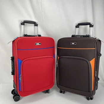 Wholesale Unisex 3-Piece Expandable Luggage Set 4 Spinner Wheels Nylon Soft Fabric Eva Suitcase Set