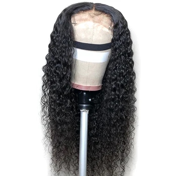 Wholesale Brazilian 13x6 HD Human Hair Transparent Lace Front Wig For Black Women Deep Wave 13*4 HD Swiss Lace Frontal Wigs