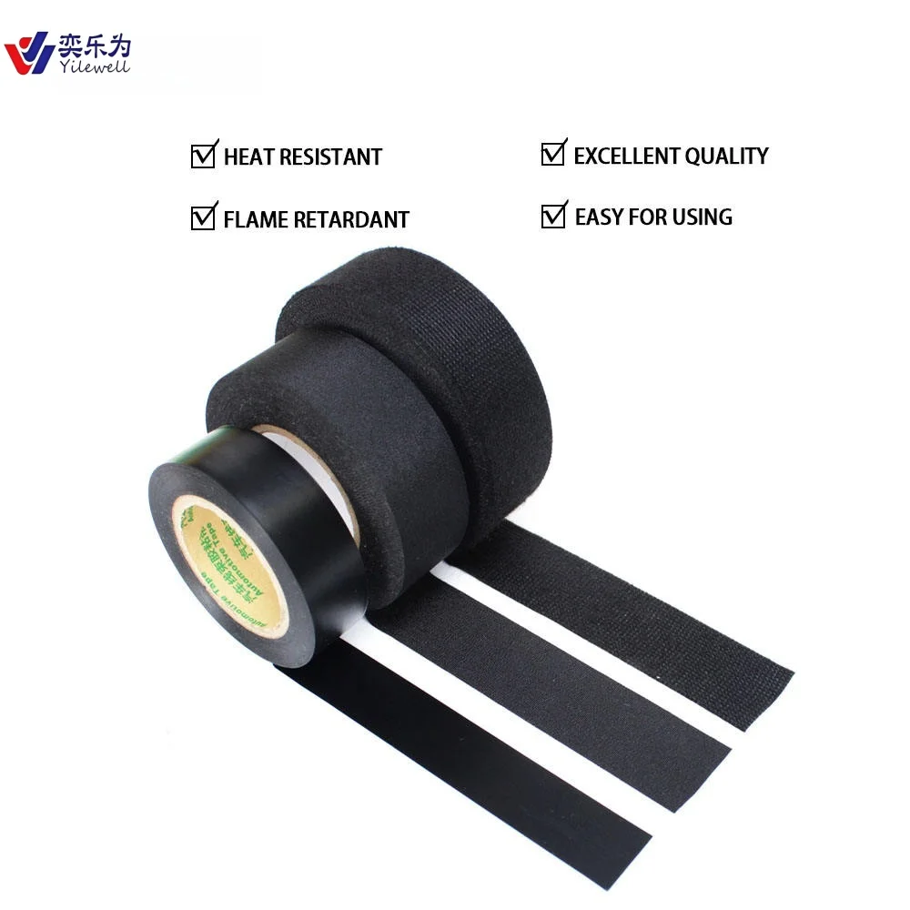 Automotive Velvet Wiring Harness Tape Heat-Resistant Bonsai Plant Styling Maintenance Sound Insulation Shock Absorption Adhesive