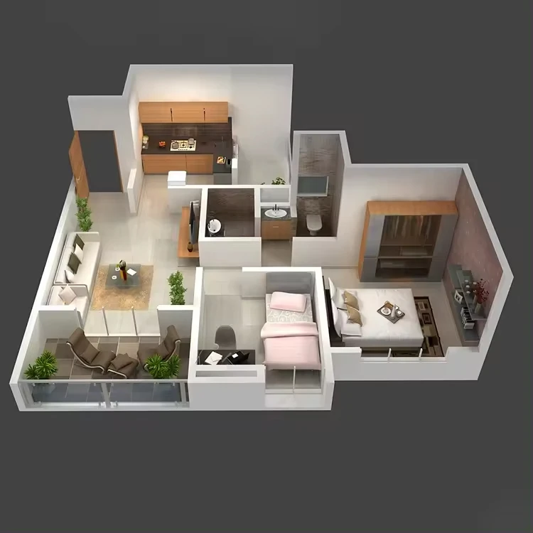 2024 New Design Light Steel Structure Prefabricated Luxury  Prefab House House Prefabricated Homes Villas
