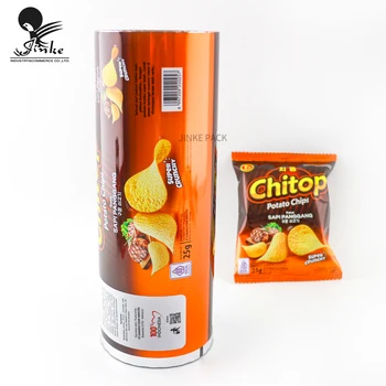 Custom Printed Food Grade Heat Sealable Flexible Packaging Sachet Plastic Roll Film For Potato Chips