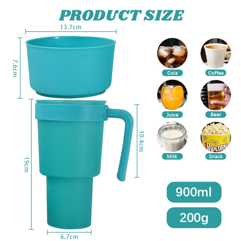 Tik Tok Popular 32oz Plastic Popcorn Chips Cola Mug Cup Stadium Tumbler