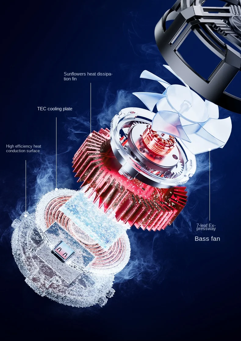 New Anchor With AL02 Mobile Phone Icing Radiator Semiconductor Magnetic Cooler_15
