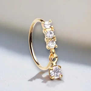 8-12 Mm Open 18K Gold Plated Nose Rings for Women Men Piercing  Stainless Steel Jewelry Dangle Nose Ring