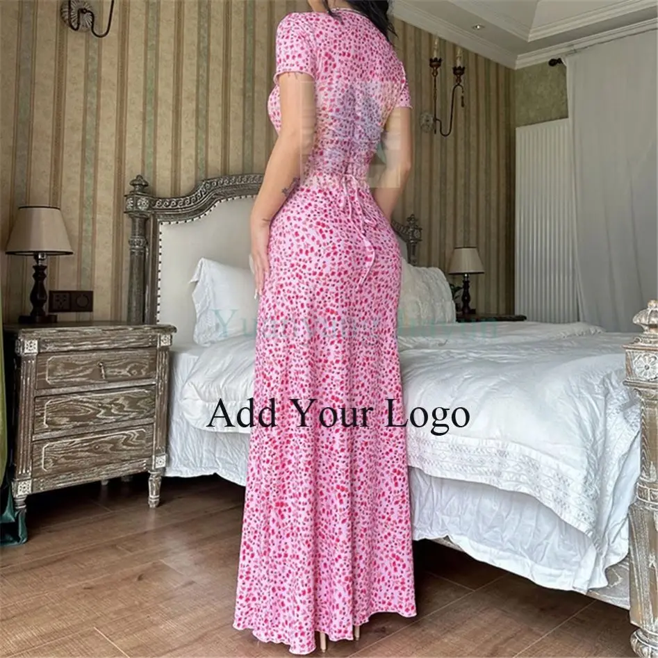 Dress Summer 2024 New Printed Maxi Dress Ladies Neck Short Sleeve Dress  Clothes Wholesale| Alibaba.com