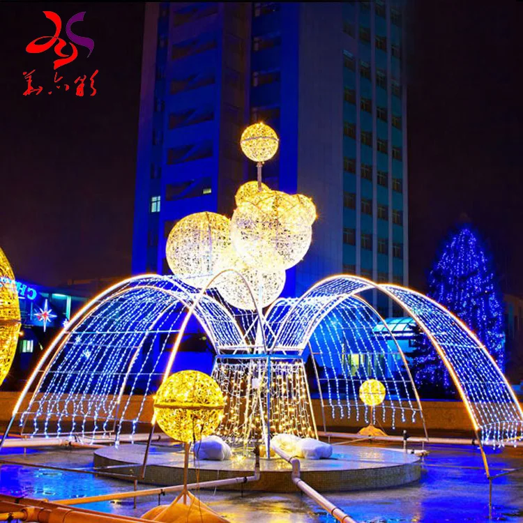 3D светодиодный уличный фонарь для фонтана для парковки или сада, водонепроницаемые декоративные фонари