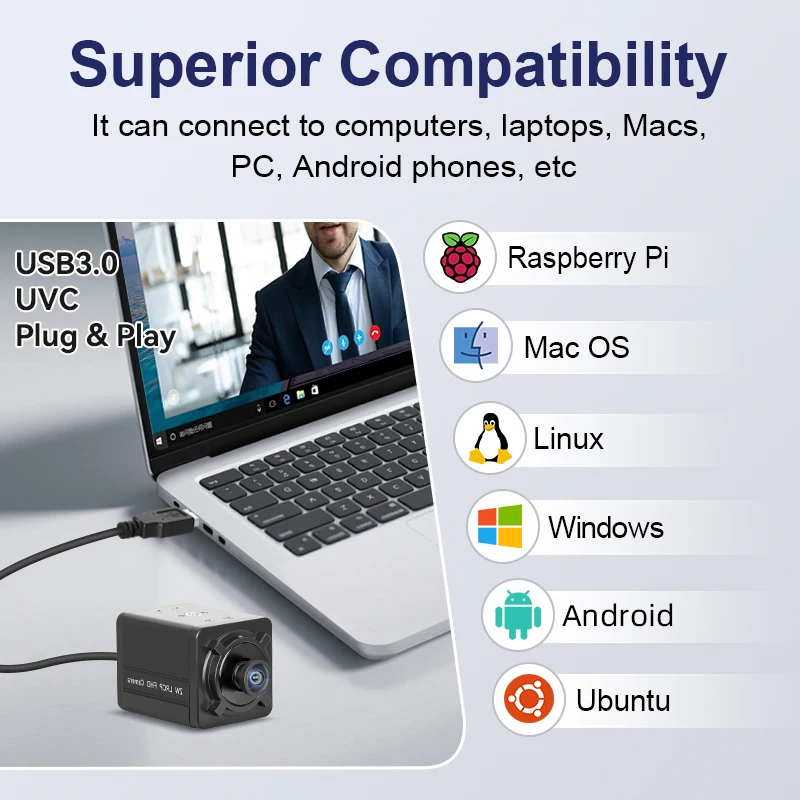 5MP High Speed Global Shutter 60fps 90fps USB3.0 Camera 1080P HD No Distortion Wide Angle for PC details