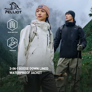 Women's Three-in-One Goose Down Liner Toray Fabric 20000mm Outdoor Waterproof Jacket for Winter Mountaineering & Hiking