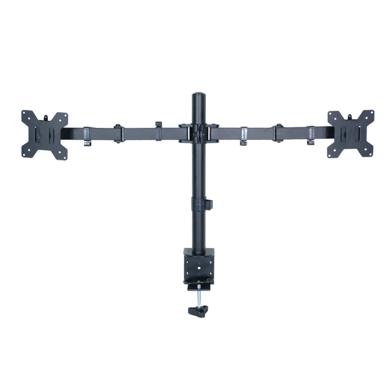 Adjustable Computer Dual Monitor Holder Arm Desk Mount Stand