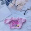 Pink large letter shirt