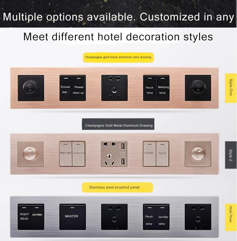 Customized Control Switch Panel for Hotel Bedside Table