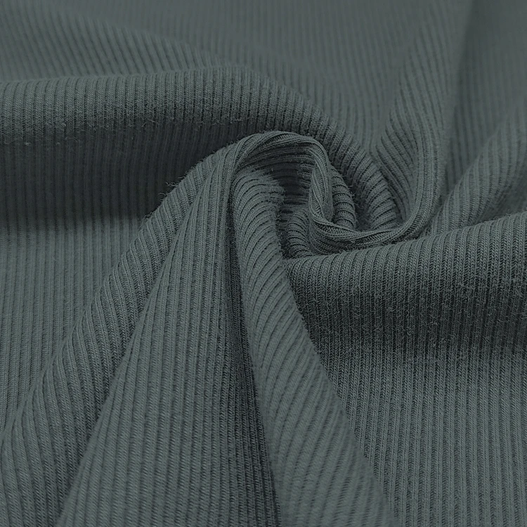 Sustainable Modal Stretch Fabric Rib Material, Plain Dyed Modal Cotton Rib Fabrics for Women Clothing/ details