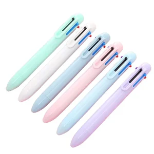 GL OEM Simple Cute Multicolor Ballpoint Pen 0.5mm Writing Width Customized Plastic Markers Bulk Metal Material for Gifts