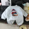 Pijama de medio terciopelo - Pingüino azul