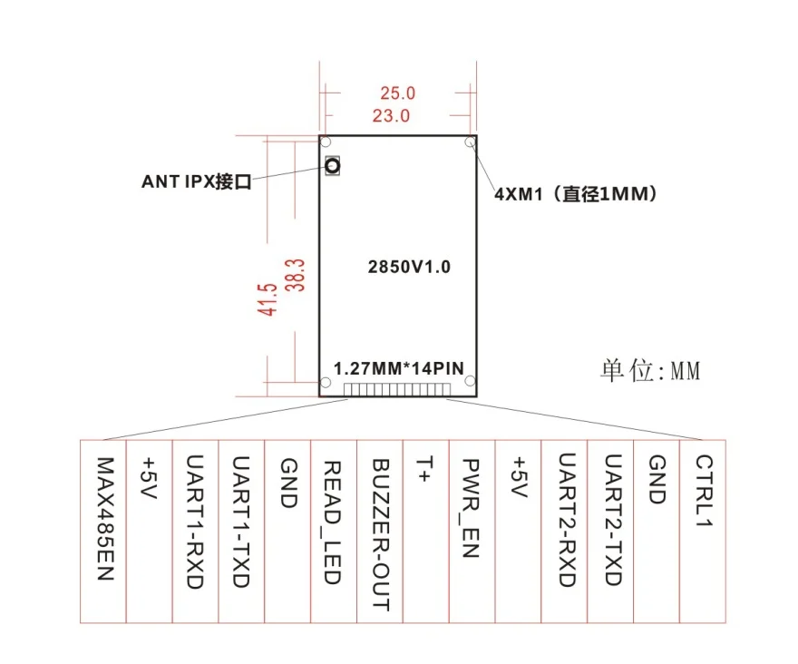 Small UHF Reader Module for Handheld Device