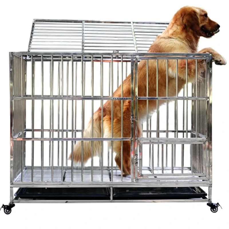 アルミ製折りたたみペットケージ、犬小屋、アルミ押出材製犬ケージ