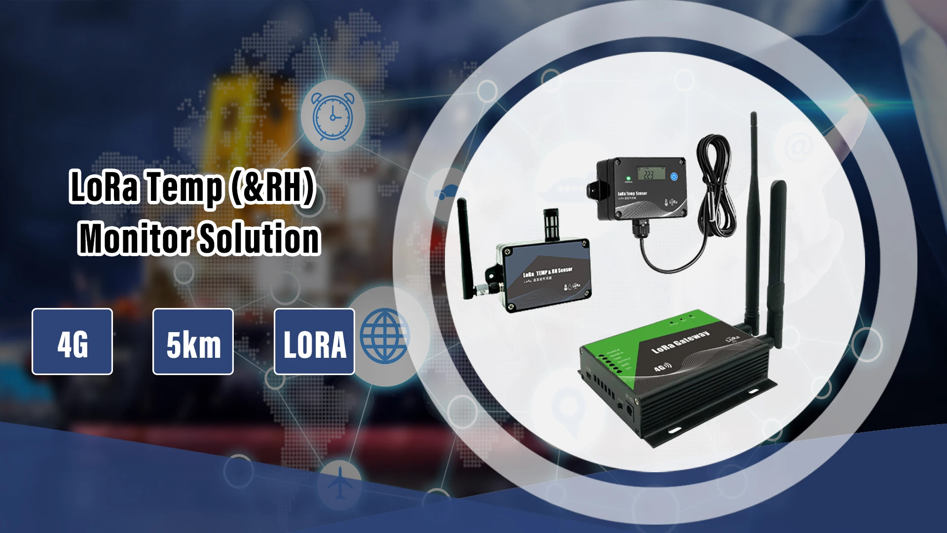 Lora Lorawan Industrial IoT Temperature and Humidity Sensor Solution