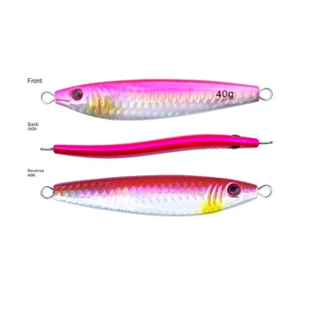 In Stock Wholesale S-Shaped Iron Plate Bait Artificial Hard Bait 40g/60g Lead Fishing Lure for Saltwater Boat Fishing Hooks – Hard Lure – view 2