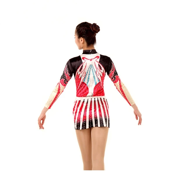 High Quality Aerobic Exercise Gymnastics Performance Costumes Sets Sublimation Dance Ballet Leotards Rhythmic Gymnastics Leotard