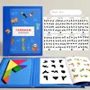 Tangram blu piccolo + pezzi di plastica
