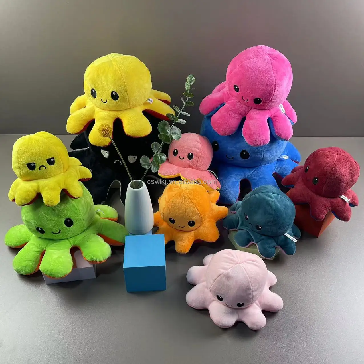 Creative 20cm Plush Animal Toy Octopus Flip Reversible Plush Octopus