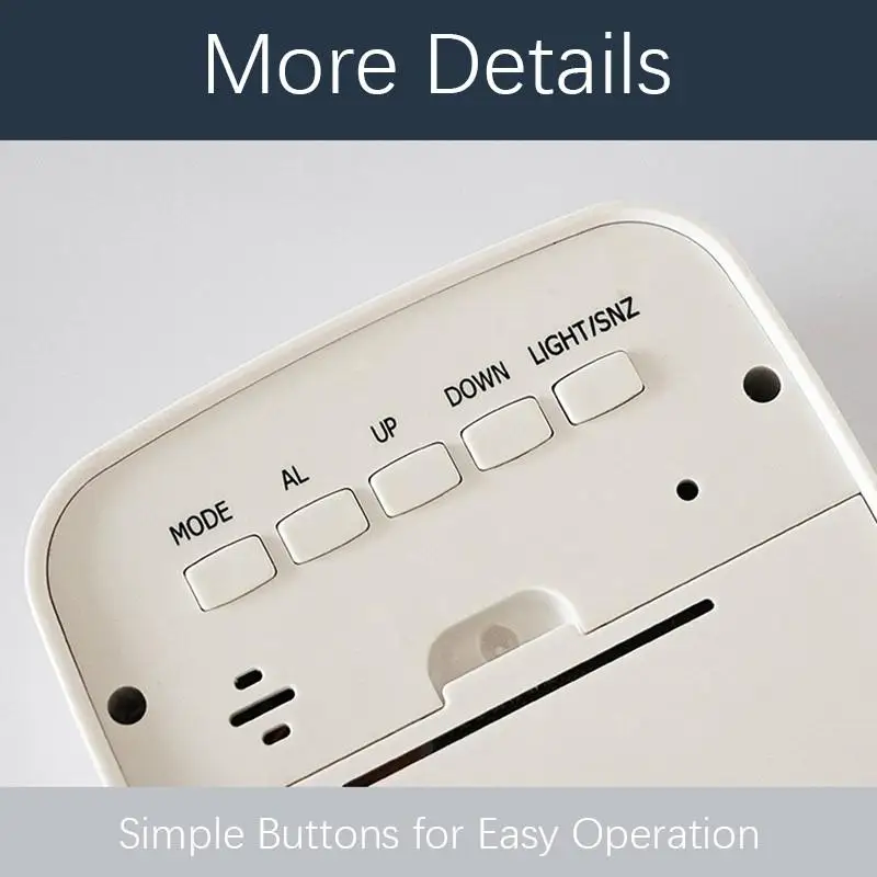 BSCI Factory Sound Control Table LCD Digital Multifunctional Calendar Alarm Clock Bedside Temperature and Humidity Clock