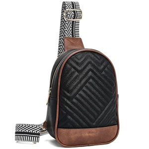 Factory Sales Western Ladies pu leather large capacity girl breast bag crossbody side sling chest bags for women new designs