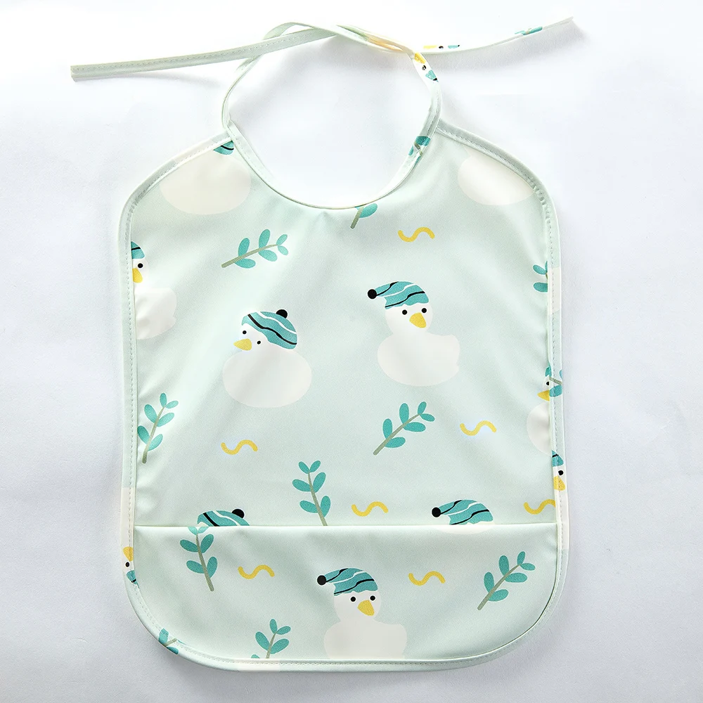 OEM PU Waterproof Baby Bibs infant Toddler Long Sleeve Feeding Bib With Food Catcher Super Soft easy Clean supplier