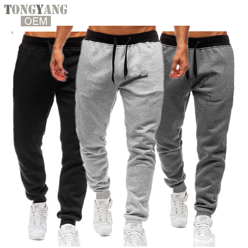tongyang personalizado hombres deporte gimnasio loose fit pantalones mens  blanco jogger pantalones de sudor para hombres