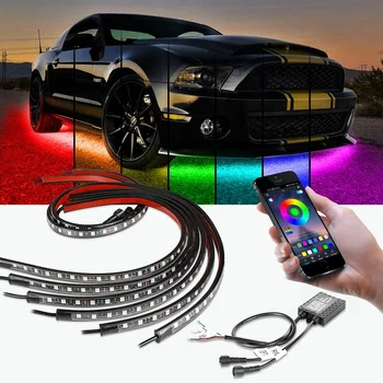 App Control ns-atmosphere RGB Dream Color Chasing Underglow led Light Strobe Rock Neon led car lights set Kit for all cars