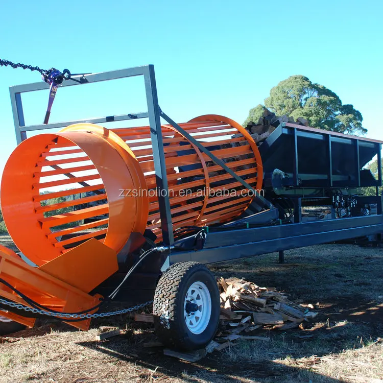 Small and Mobile Firewood Trommel Screen Manufacturer Price