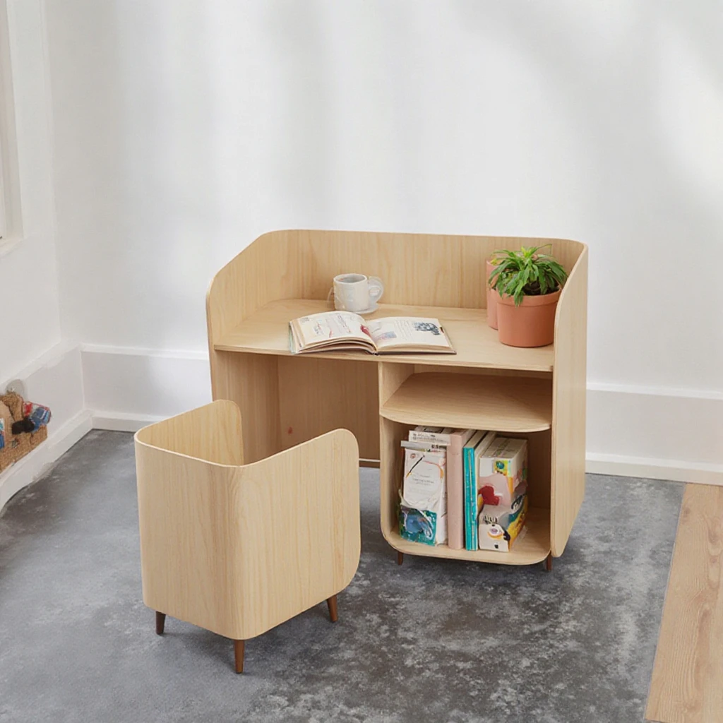 Kids Activity Wooden Tables Learning Desk Kids Study Table and Chair Set  School Children Furniture Sets