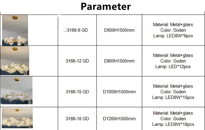 Circular chandeliers imported from china modern glass ball chandelier pendant lamp for kitchen gold led light chandelier pendant