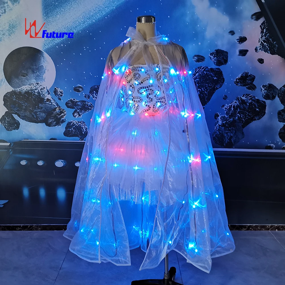 Full Color Led Magic fairy Outfit Led Dance Costumes Glow in the Dark  Dresses Performance Wear