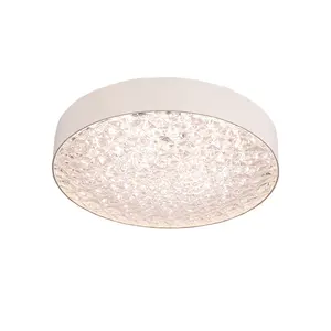 Modern Indoor Design Lighting Decorative Panel Lighting Round Shape White Led Plastic Ceiling Light Lamps