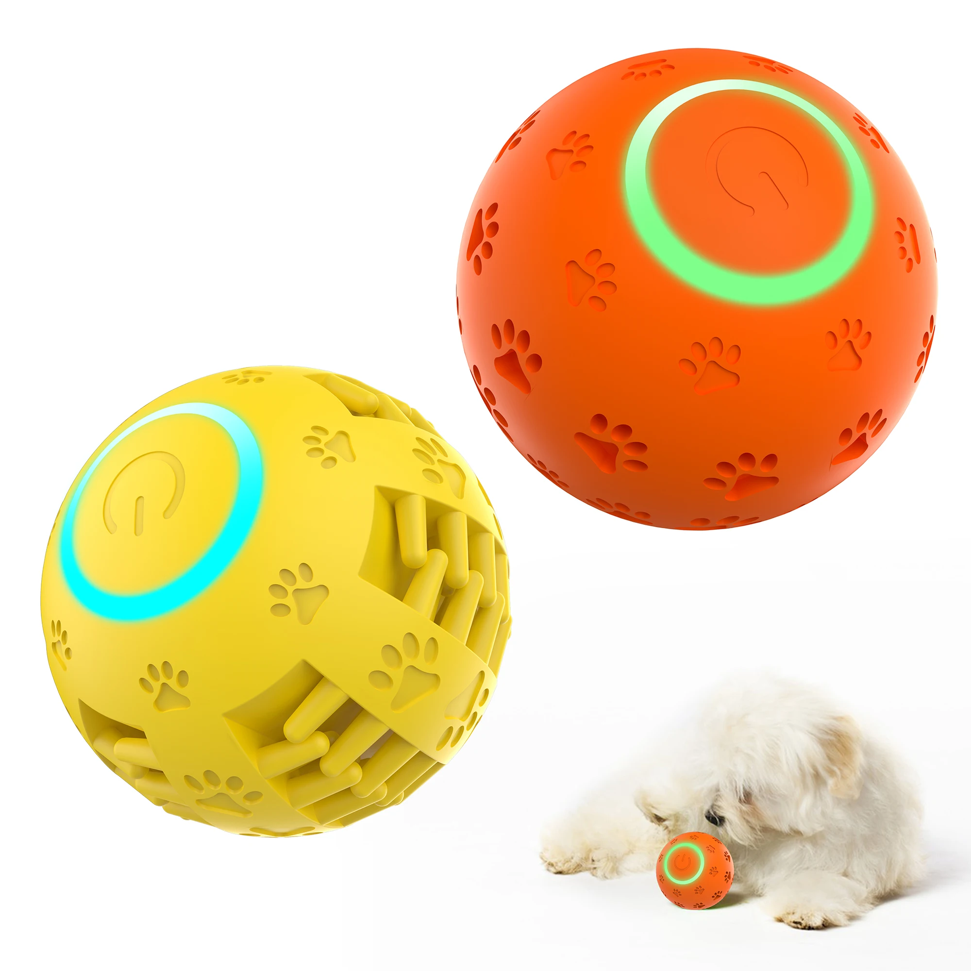 2025 New Electric Pet Toy Automatic Rolling Ball for Dogs Leaking Food Bouncing Dog Balls Dog Interactive Toy