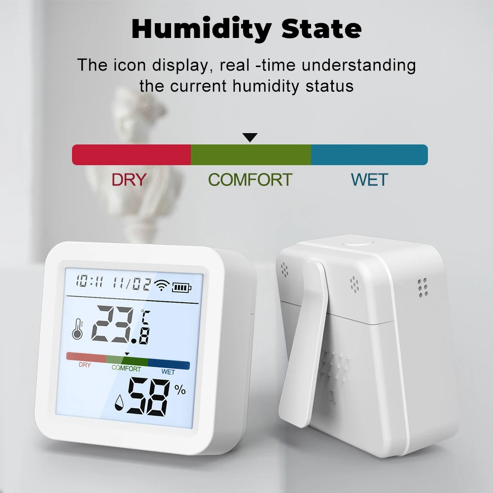 XIAOMI Capteur Thermomètre température humidité Hygromètre connecté Smart  BLANC à prix pas cher