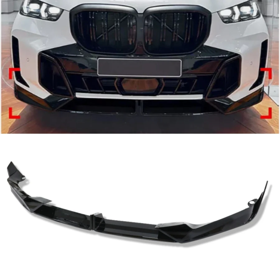 TIYPEOR Auto Exterior ABS Diffuser Body Kit Front Bumper Lip for BMW X5 G05 2023 - 2024 Car  Part Plastic ABS Front Splitter