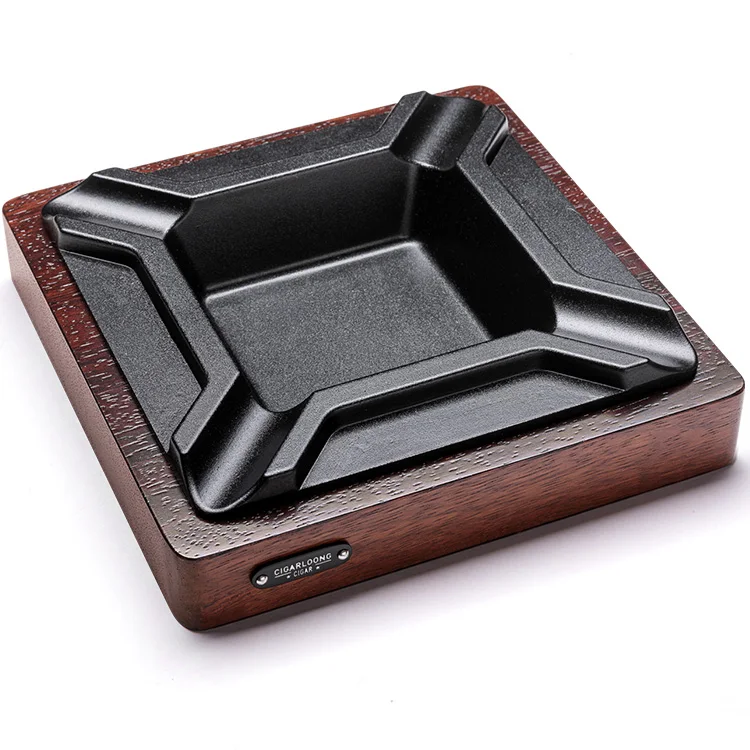 Китайский и европейский дизайн CIGARLOONG подходит для домашних офисных пепельницы сигар металлический пепельница большого калибра с 4 слотами