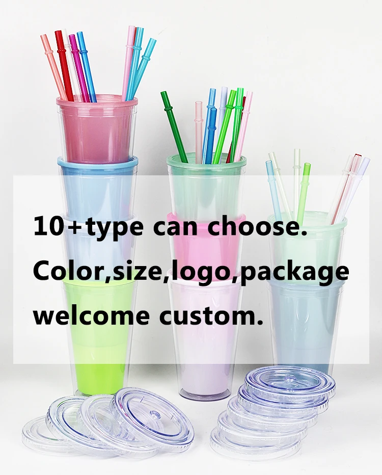 16 Oz Reusable Color Changing Temperature Plastic Cups,Drinking Tumbler