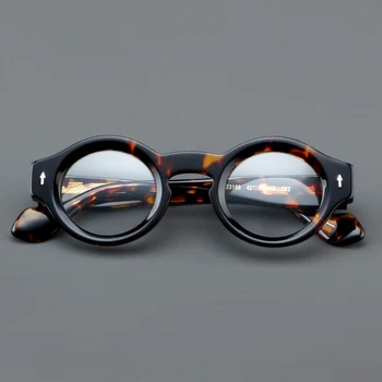 Classic round acetate glasses men women thick acetate eyewear frame