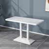 Tavolo lungo - venatura bianca pura - gambe bianche - dimensioni 120x60 cm