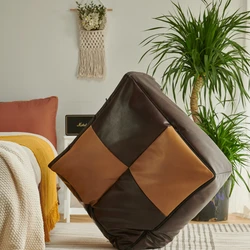 High quality living room coffee beans bags chair waterproof PU leather bean bag chair NO 6
