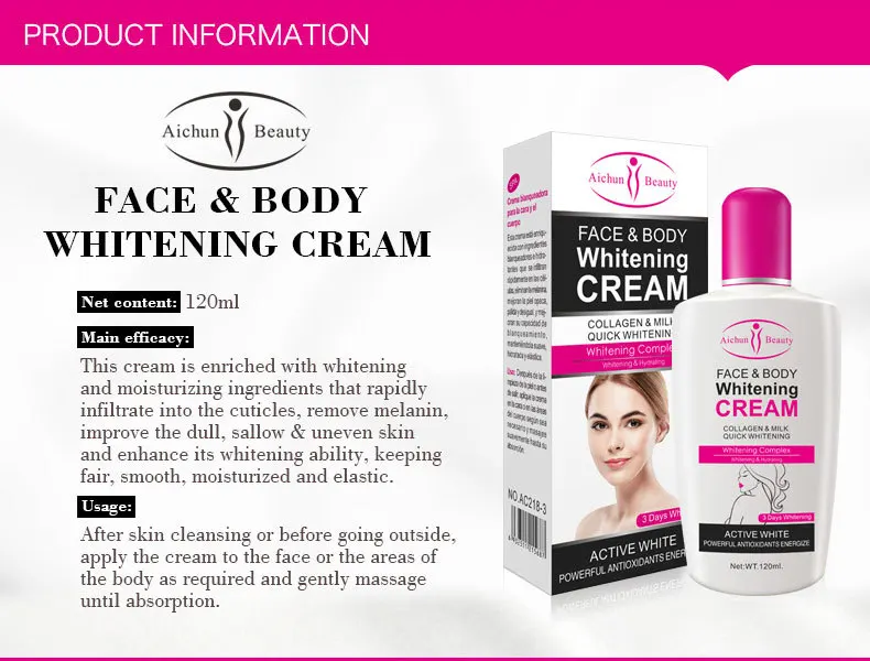 face body whitening cream