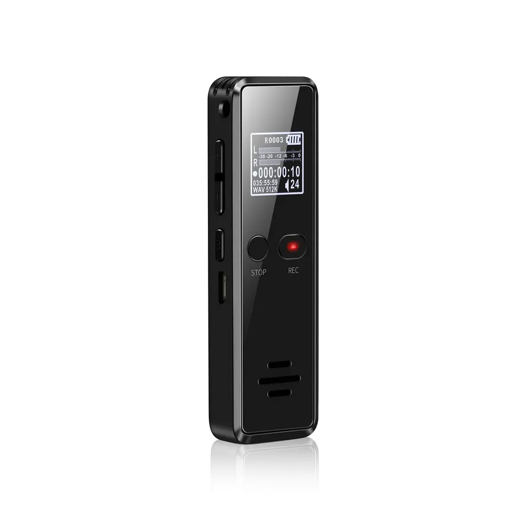 V90 Digital Voice Activated Recorder Dictaphone Long Distance Audio Recording MP3 Player Noise Reduction WAV Record