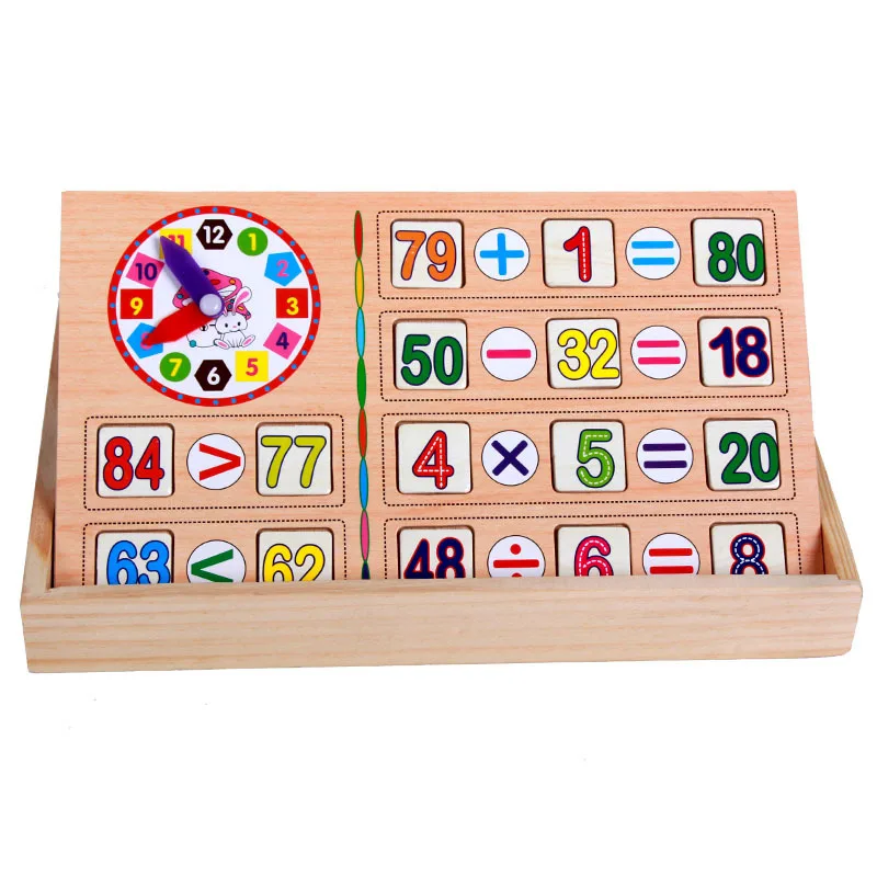 Caja de aprendizaje de matemáticas Montessori, juego de números